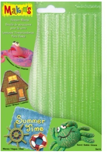 Makins Clay Texture Sheets Polimer Kil Doku Kalıbı 4lü Set A