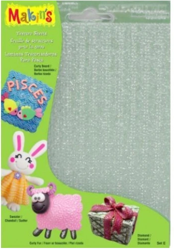 Makins Clay Texture Sheets Polimer Kil Doku Kalıbı 4lü Set E