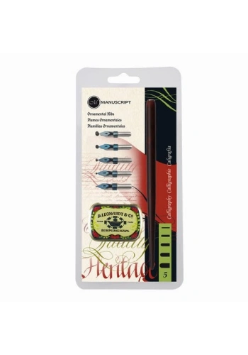 Manuscript Leonardt Ornamental Kaligrafi Yuvarlak Uç Seti MDP2096