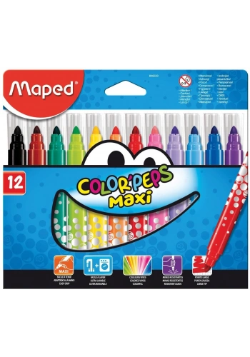 Maped Color Peps Jumbo Keçeli Kalem Seti 12 Renk
