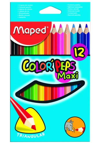 Maped Color Peps Maxı Kuru Boya 12 Renk Set