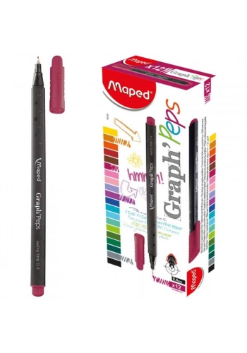 Maped Fineliner Graph 0.4 MM Koyu Pembe 12 Lİ 749126