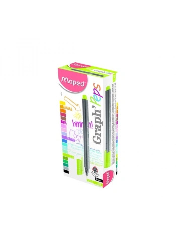 Maped Fineliner Graph Peps 0.4 MM Elma Yeşili 12 Lİ 74911403
