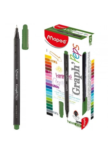 Maped Fineliner Graph Peps 0.4 MM Koyu Yeşil 12 Lİ 74911902