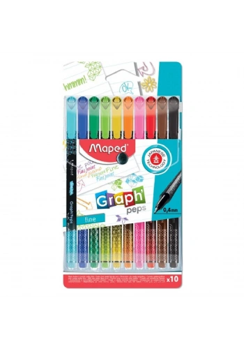 Maped Fineliner Graph Peps 0.4mm 10 Renk