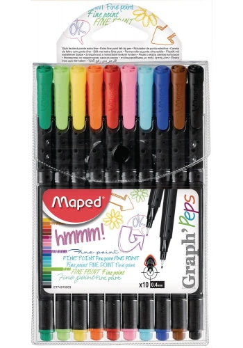 Maped Fineliner Keçeli Kalem Seti 10 Renk