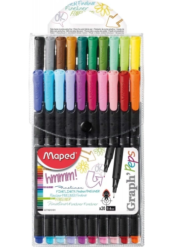 Maped Fineliner Keçeli Kalem Seti 20 Renk