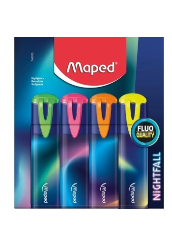 Maped Fosforlu Kalem Fluo Peps Nıghtfall 4 Lü 740700
