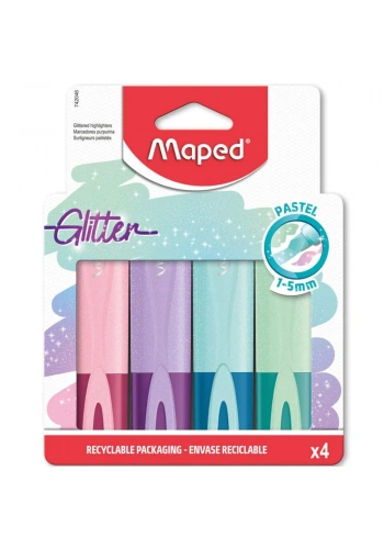 Maped Fosforlu Kalem Glıtter Pastel 4 Lü 742046