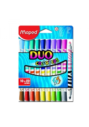 Maped Keçeli Boya Kalemi Duo Tip 10 LU 20 Renk 847010
