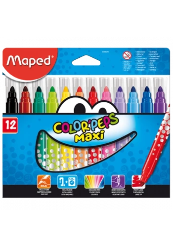 Maped Keçeli Boya Kalemi Maxi 12 Renk 846020