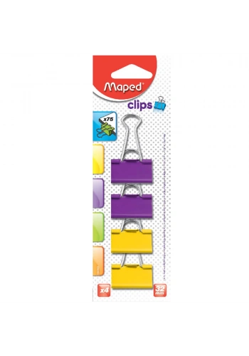 Maped Kıskaç (Klips) Metal 32 MM 4 Lü Renk 036100