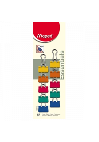 Maped Kıskaç (Klips) Renkli 10 LU 19 MM 036102