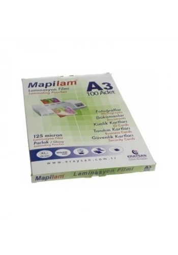 MAPİ A3 LAMİNASYON KAPLAMA 125mic.1021203