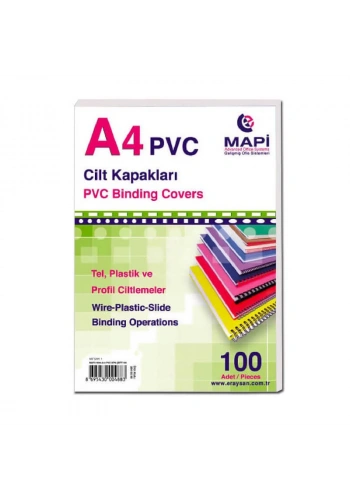 MAPİ A4 PVC CİLT KAPAĞI BEYAZ 160mic.2040200