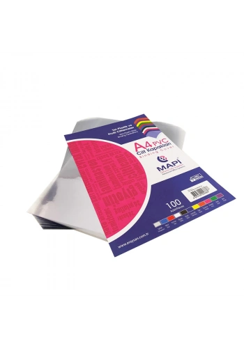 MAPİ A4 PVC CİLT KAPAĞI ŞEFFAF 160mic.2040250