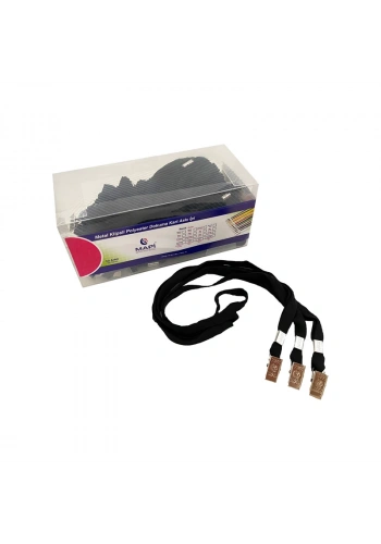 MAPİ KART ASKI İPİ SİYAH 50Lİ METAL 9102651