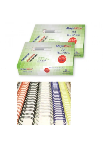Mapiwire Spiral Tel 3:1 Aralık 60-75 YP 100 LÜ 7/16 Beyaz 210 05 00