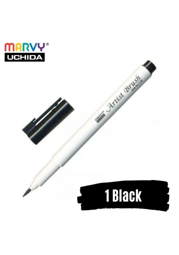 Marvy Artist Brush Pen 1100 Firça Uçlu Kalem 01 Black