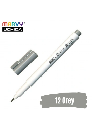 Marvy Artist Brush Pen 1100 Firça Uçlu Kalem 12 Grey