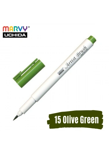 Marvy Artist Brush Pen 1100 Firça Uçlu Kalem 15 Olive Green