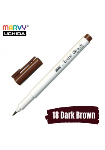 Marvy Artist Brush Pen 1100 Firça Uçlu Kalem 18 Dark Brown