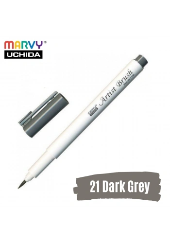 Marvy Artist Brush Pen 1100 Firça Uçlu Kalem 21 Dark Grey