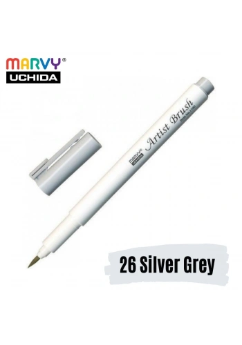 Marvy Artist Brush Pen 1100 Firça Uçlu Kalem 26 Silver Grey