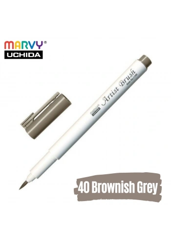 Marvy Artist Brush Pen 1100 Firça Uçlu Kalem 40 Brownish Grey