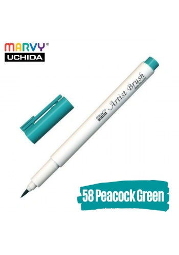 Marvy Artist Brush Pen 1100 Firça Uçlu Kalem 58 Peacock Green