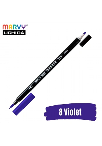 Marvy Artist Brush Pen 1800 Çift Taraflı Firça Uçlu Kalem 08 Violet