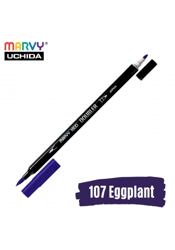 Marvy Artist Brush Pen 1800 Çift Taraflı Firça Uçlu Kalem 107 Eggplant
