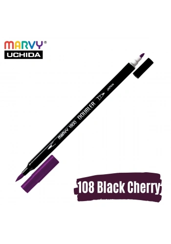 Marvy Artist Brush Pen 1800 Çift Taraflı Firça Uçlu Kalem 108 Black Cherry