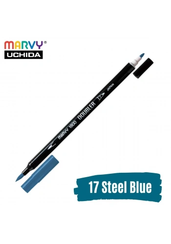 Marvy Artist Brush Pen 1800 Çift Taraflı Firça Uçlu Kalem 17 Steel Blue