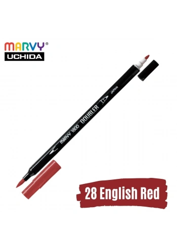 Marvy Artist Brush Pen 1800 Çift Taraflı Firça Uçlu Kalem 28 English Red