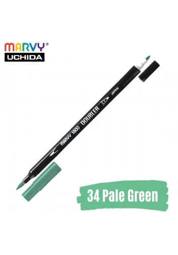 Marvy Artist Brush Pen 1800 Çift Taraflı Firça Uçlu Kalem 34 Pale Green