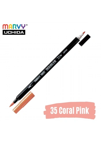 Marvy Artist Brush Pen 1800 Çift Taraflı Firça Uçlu Kalem 35 Coral Pink