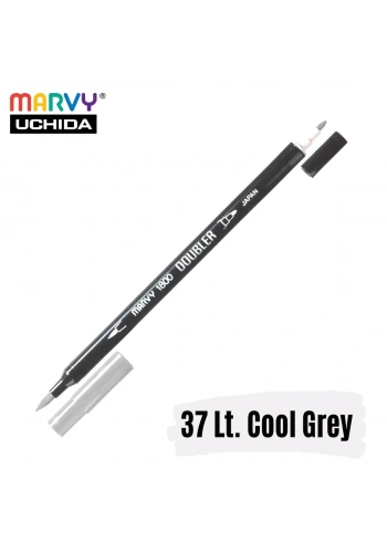 Marvy Artist Brush Pen 1800 Çift Taraflı Firça Uçlu Kalem 37 Light Cool Grey
