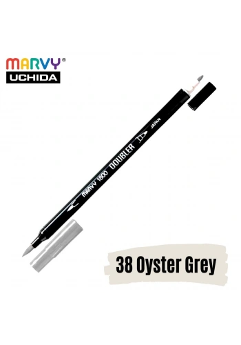 Marvy Artist Brush Pen 1800 Çift Taraflı Firça Uçlu Kalem 38 Oyster Grey