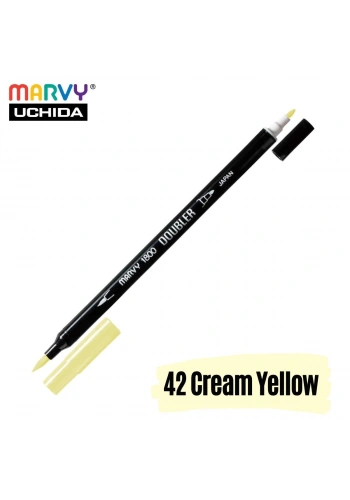 Marvy Artist Brush Pen 1800 Çift Taraflı Firça Uçlu Kalem 42 Cream Yellow