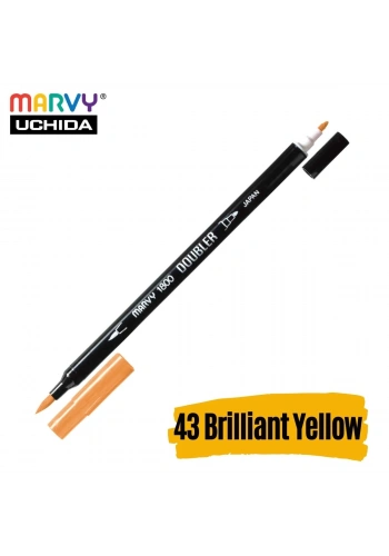 Marvy Artist Brush Pen 1800 Çift Taraflı Firça Uçlu Kalem 43 Brilliant Yellow