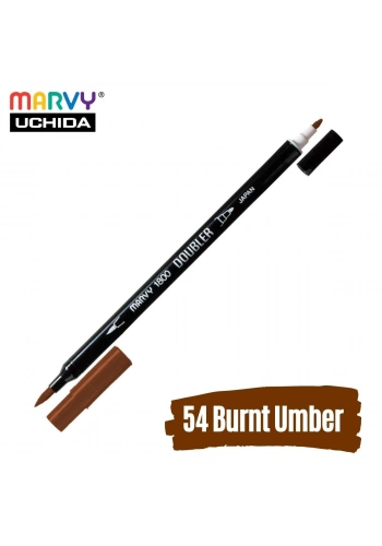 Marvy Artist Brush Pen 1800 Çift Taraflı Firça Uçlu Kalem 54 Burnt Umber