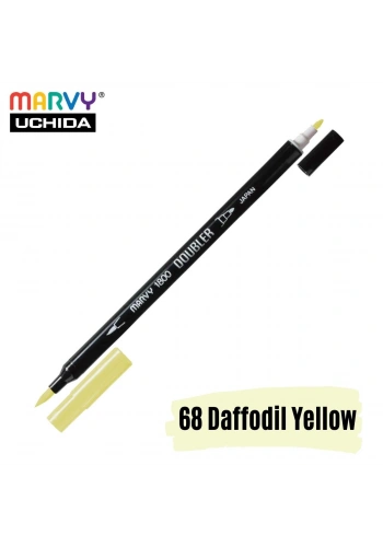 Marvy Artist Brush Pen 1800 Çift Taraflı Firça Uçlu Kalem 68 Daffodil Yellow