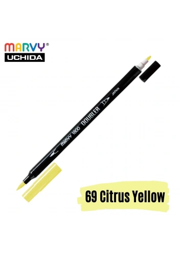 Marvy Artist Brush Pen 1800 Çift Taraflı Firça Uçlu Kalem 69 Citrus Yellow