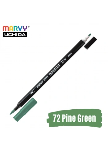 Marvy Artist Brush Pen 1800 Çift Taraflı Firça Uçlu Kalem 72 Pine Green