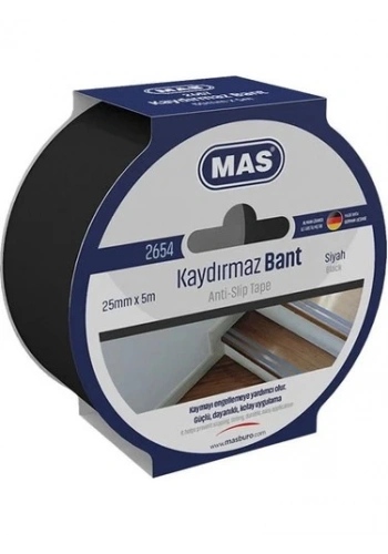MAS 2654 KAYDIRMAZ BANT 25 mm x 5 mt SİYAH