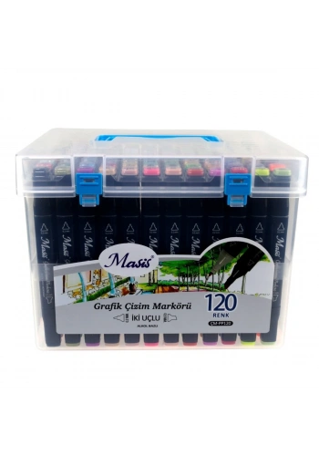 Masis Twin Çift Uçlu Marker Kalemi Seti 120li