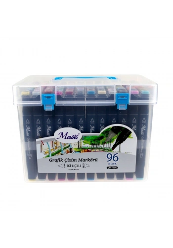Masis Twin Çift Uçlu Marker Kalemi Seti 96lı