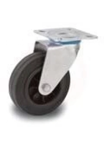 Mertsan Döner Plastik Cantlı Kauçuk Tekerlek 200x50 mm (200 Kg)