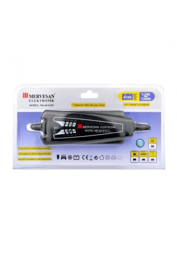 Mervesan MS-60-6/12V 7 Kademeli Akü Şarj Cihazı